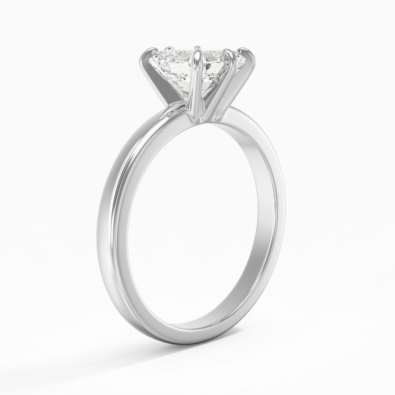 1.50ct Moissanite Moissanite Bague de fiançailles Argent sterling 925