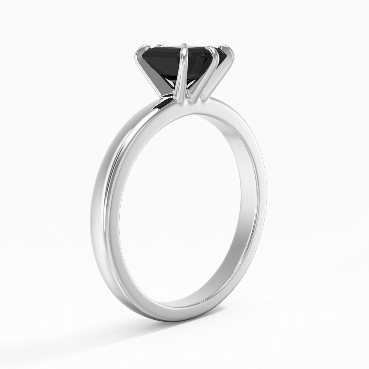 1.00ct Moissanite Zircon cubique Bague de fiançailles Argent sterling 925