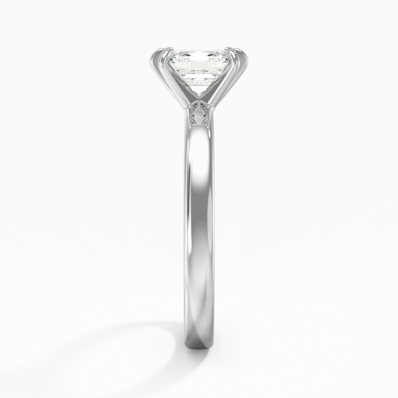 1.00ct Moissanite Moissanite Bague de fiançailles Argent sterling 925