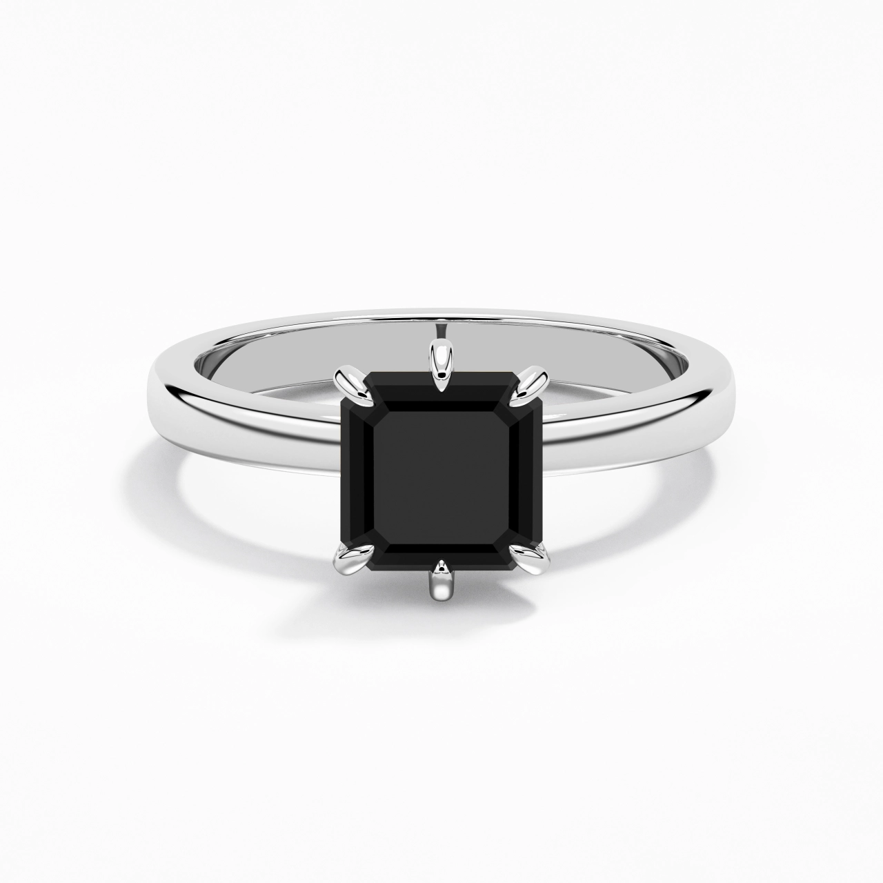 2.00ct Moissanite Zircon cubique Bague de fiançailles Argent sterling 925