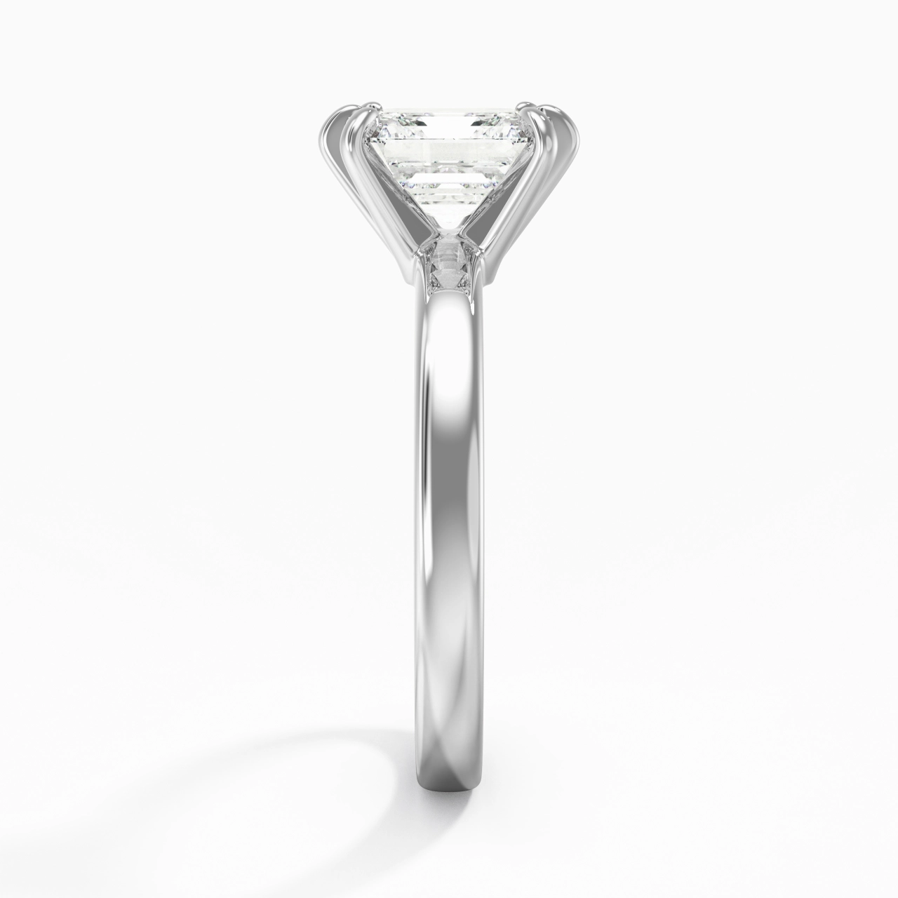 2.00ct Moissanite Moissanite Bague de fiançailles Or blanc 14 carats