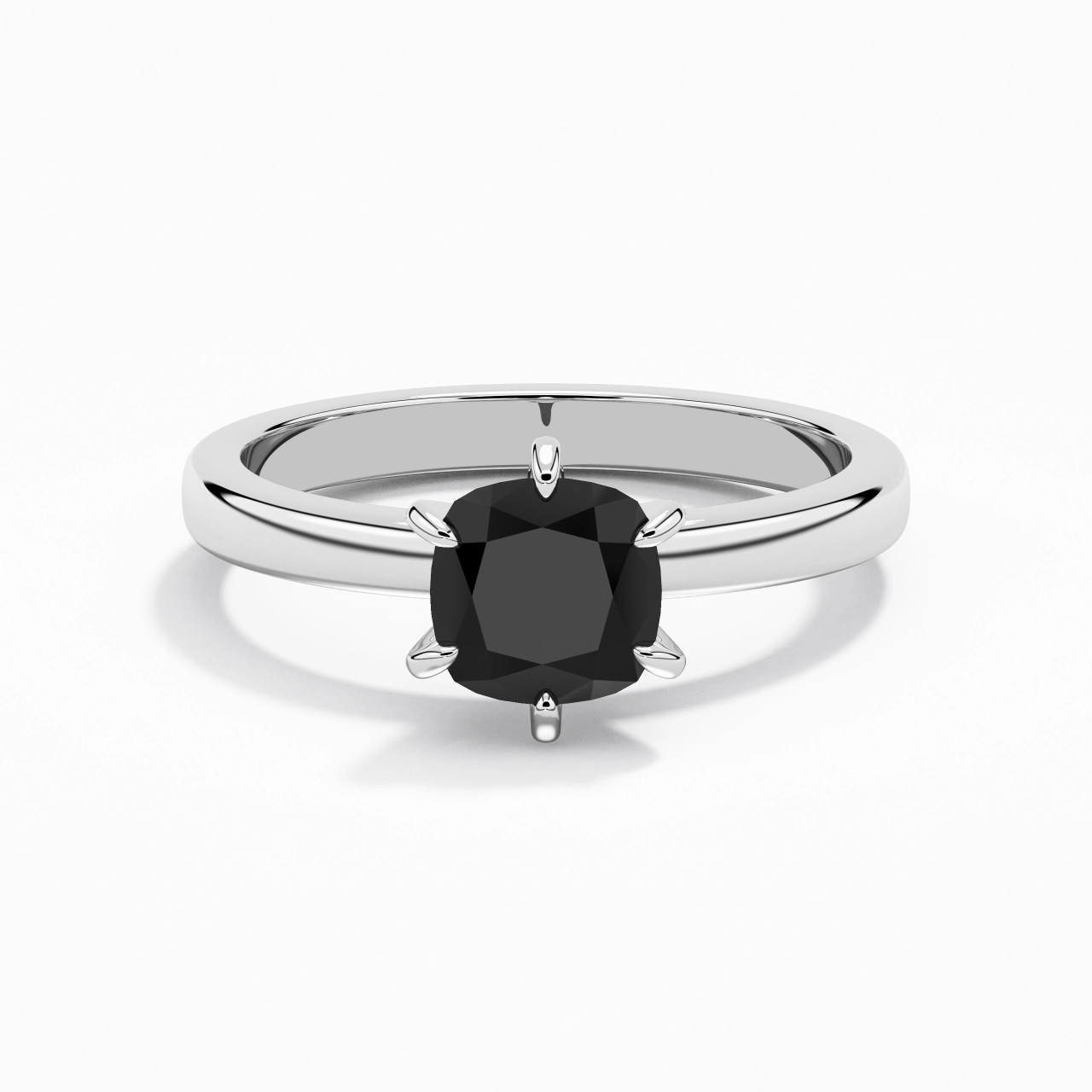 1.50ct Moissanite Zircon cubique Bague de fiançailles Argent sterling 925