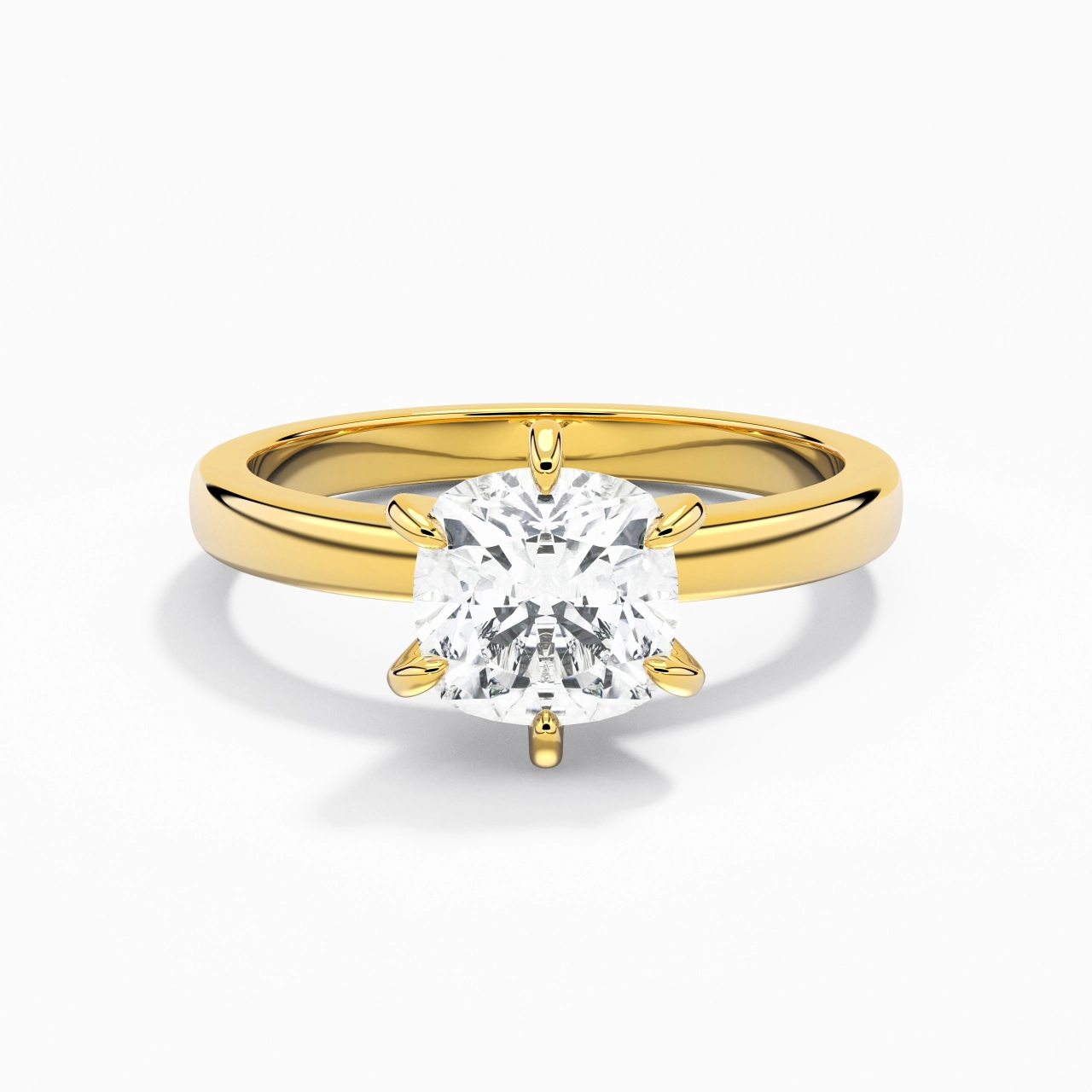 1.50ct Moissanite Moissanite Bague de fiançailles Or 18 carats
