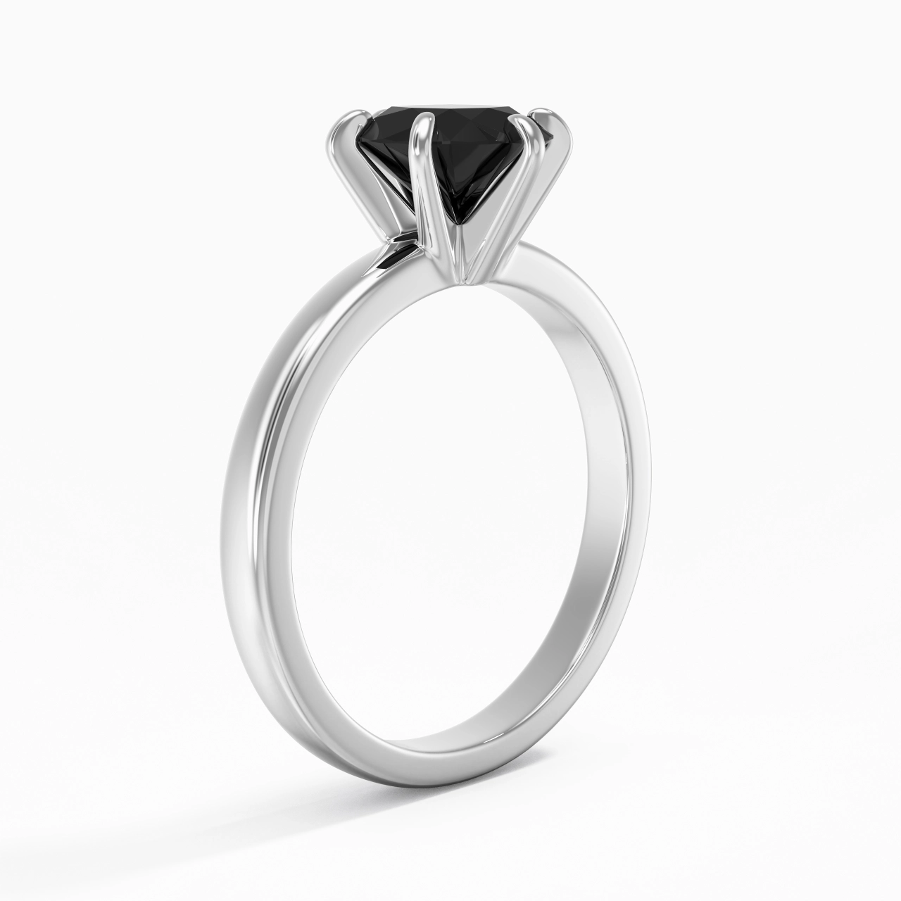 1.50ct Moissanite Zircon cubique Bague de fiançailles Argent sterling 925