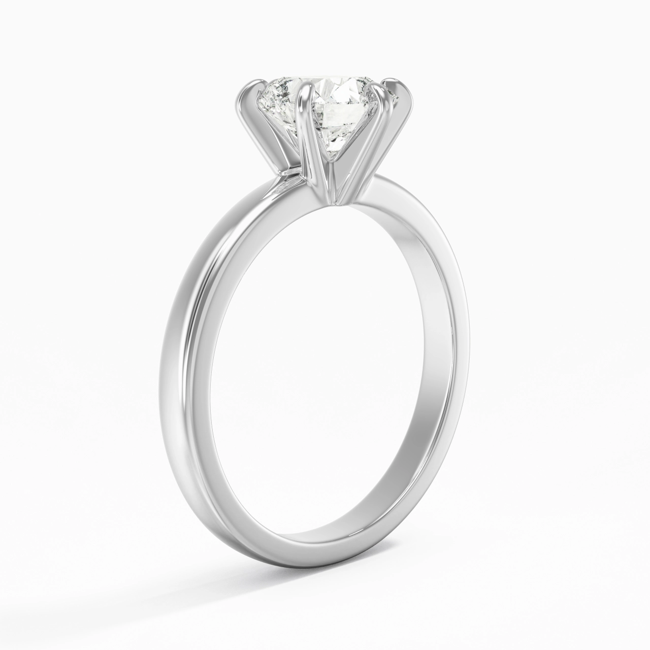 1.50ct Moissanite Moissanite Bague de fiançailles Platine
