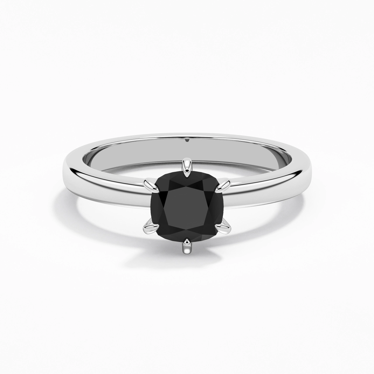 1.00ct Moissanite Zircon cubique Bague de fiançailles Argent sterling 925