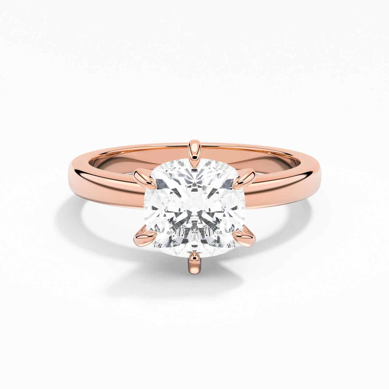 2.00ct Moissanite Moissanite Engagement Ring 14K Rose Gold