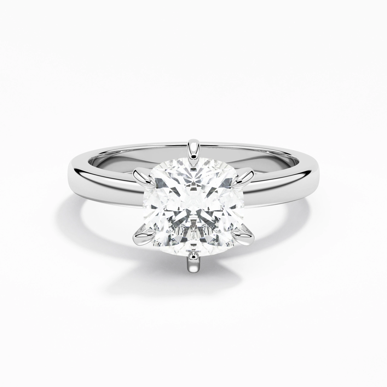 2.00ct Moissanite Moissanite Bague de fiançailles Argent sterling 925