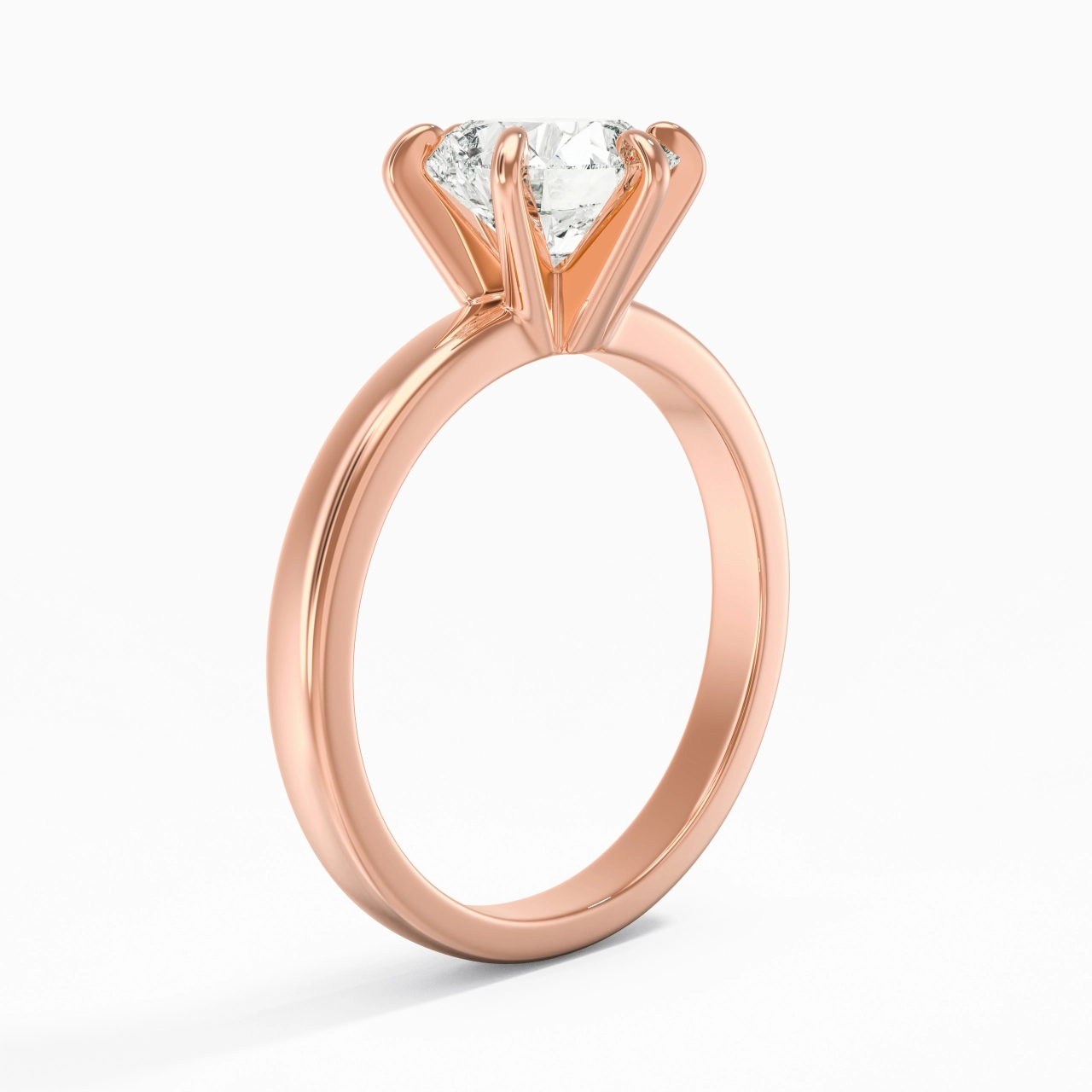 2.00ct Moissanite Moissanite Engagement Ring 14K Rose Gold