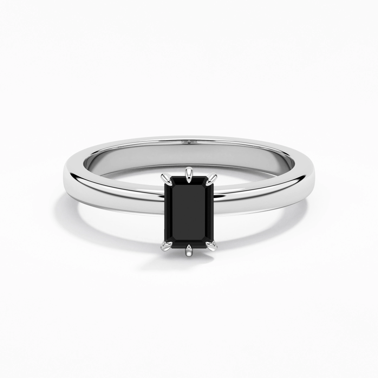 0.80ct Moissanite Zircon cubique Bague de fiançailles Argent sterling 925