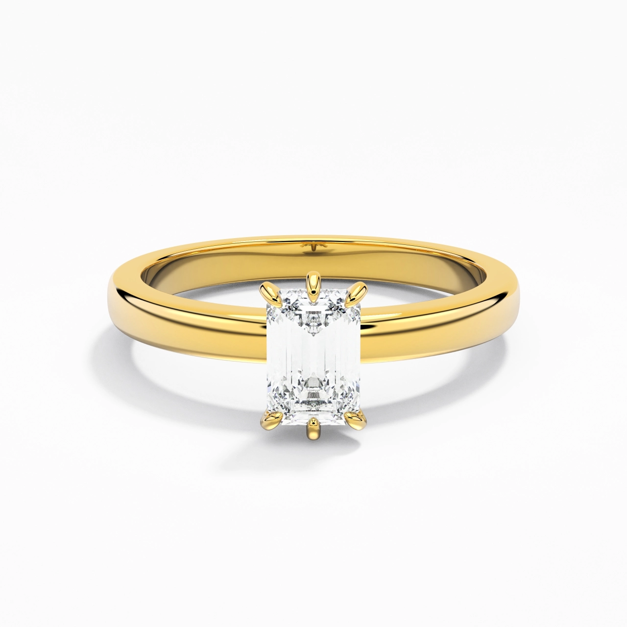 0.80ct Moissanite Moissanite Bague de fiançailles Or 18 carats