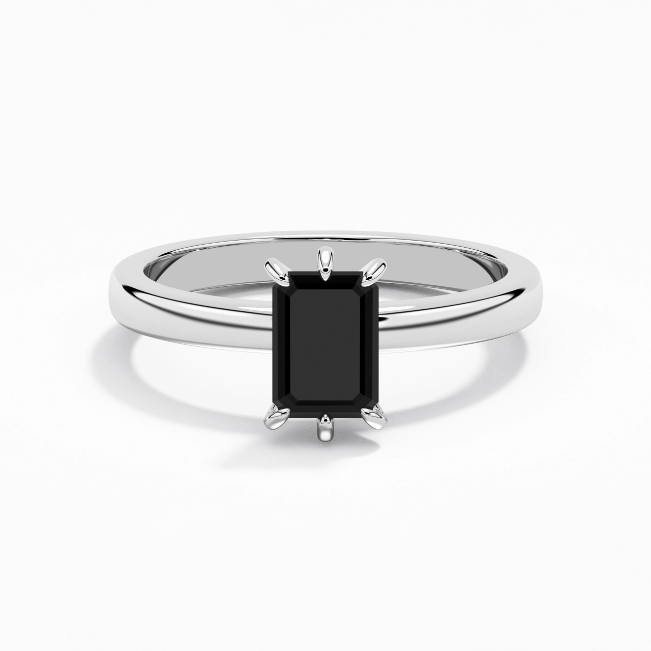 1.00ct Moissanite Zircon cubique Bague de fiançailles Argent sterling 925