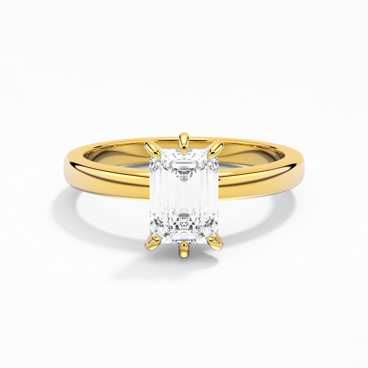 1.00ct Moissanite Moissanite Bague de fiançailles Or 18 carats