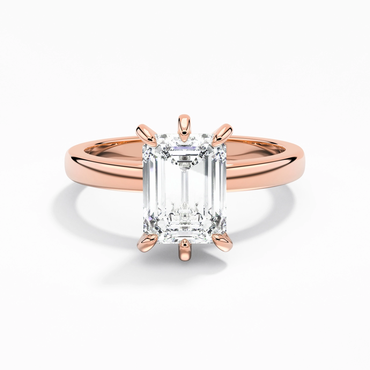 2.00ct Moissanite Moissanite Engagement Ring 14K Rose Gold