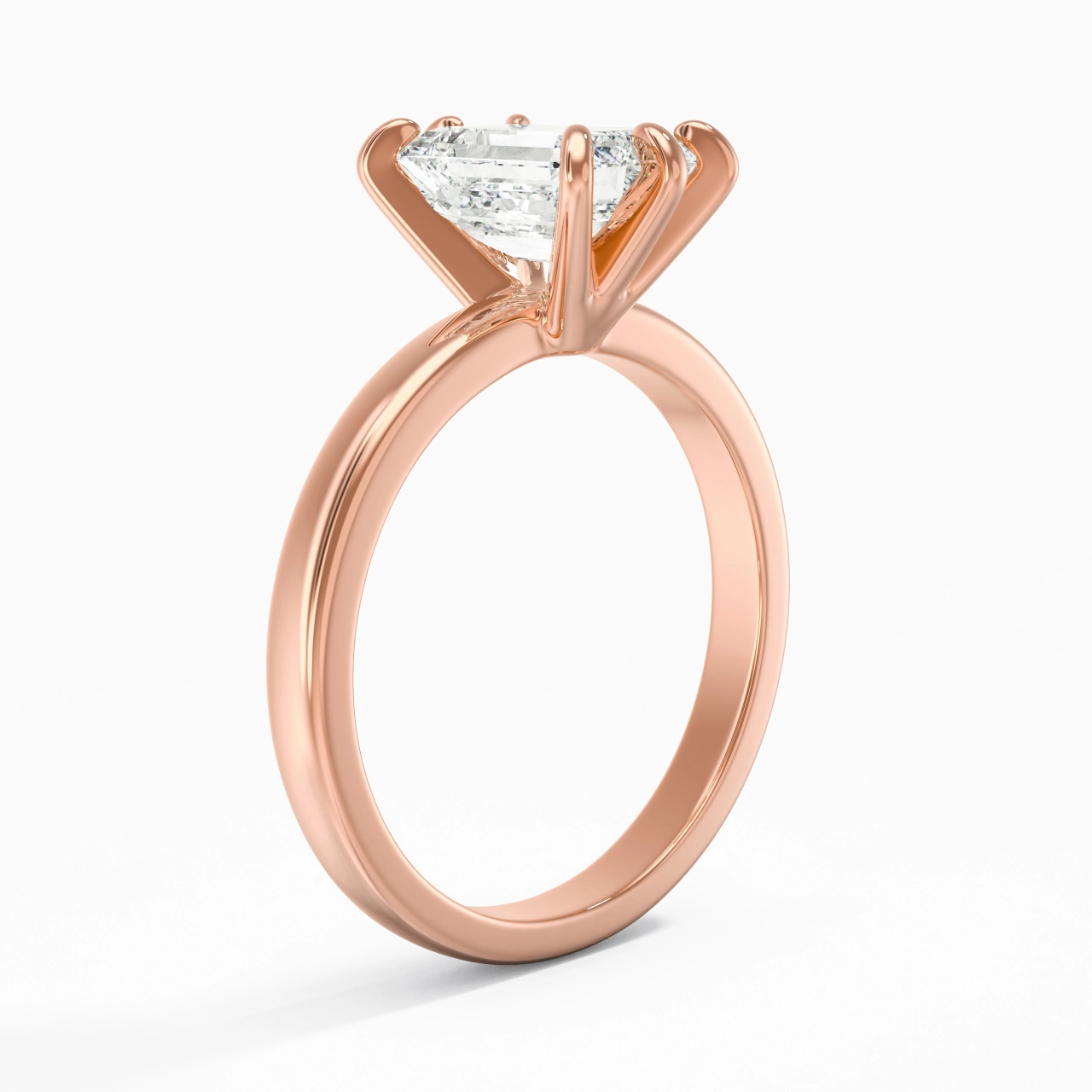2.00ct Moissanite Moissanite Engagement Ring 14K Rose Gold