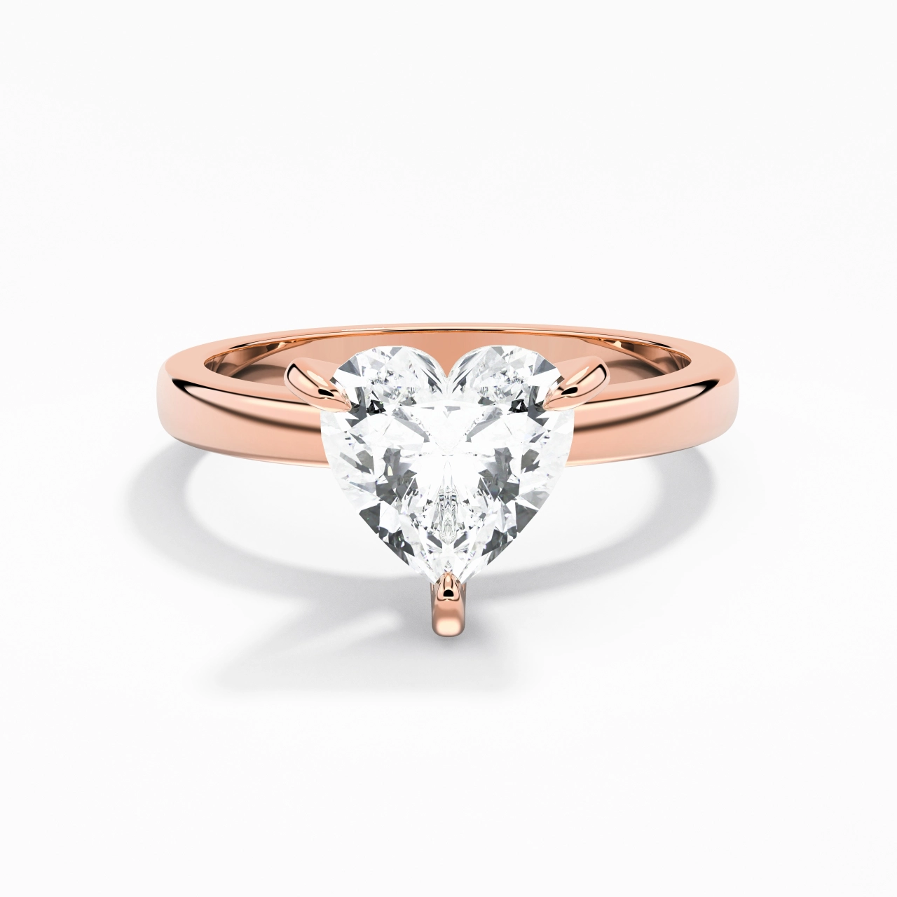 1.50ct Moissanite Engagement Ring 14K Rose Gold