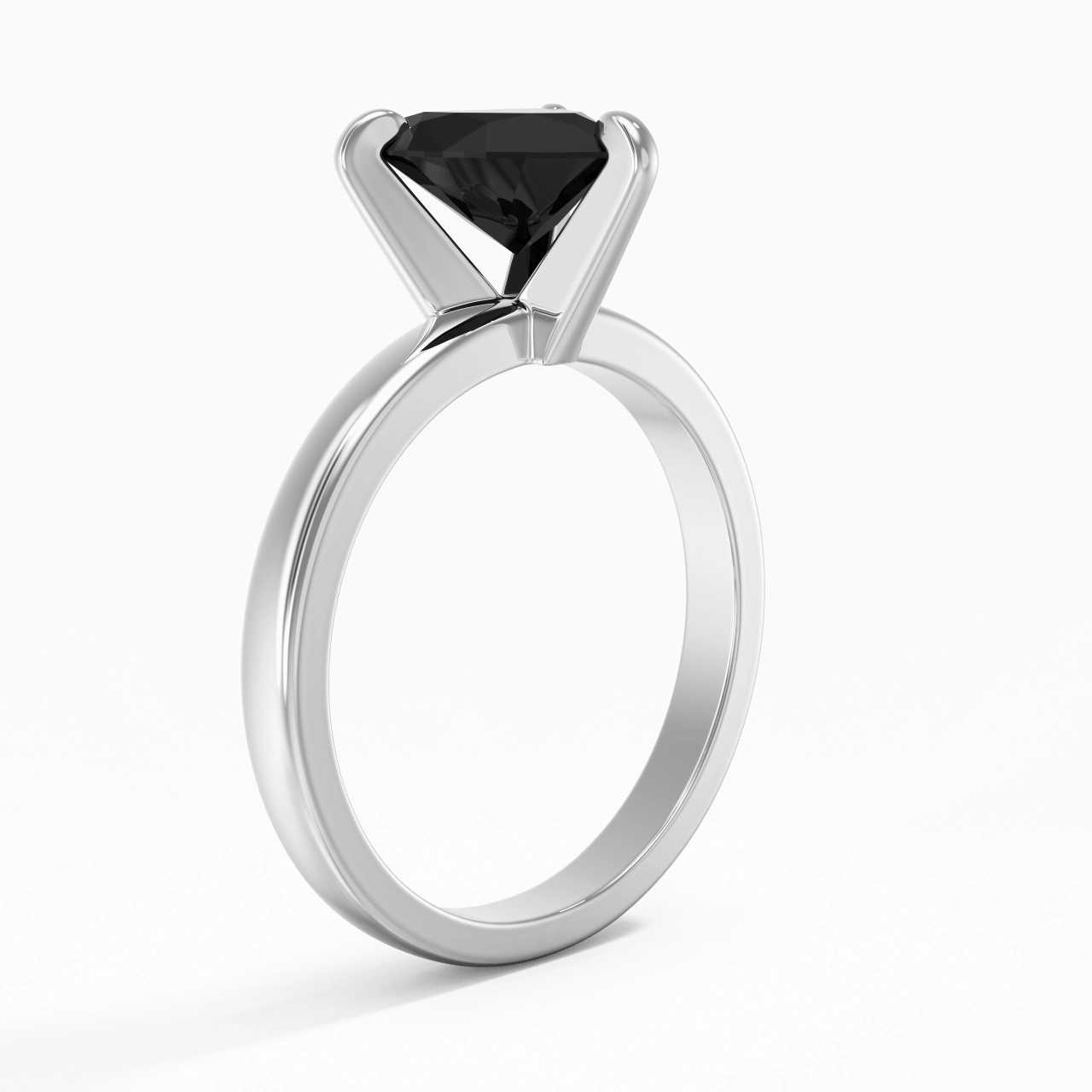 1.50ct Moissanite Zircon cubique Bague de fiançailles Argent sterling 925