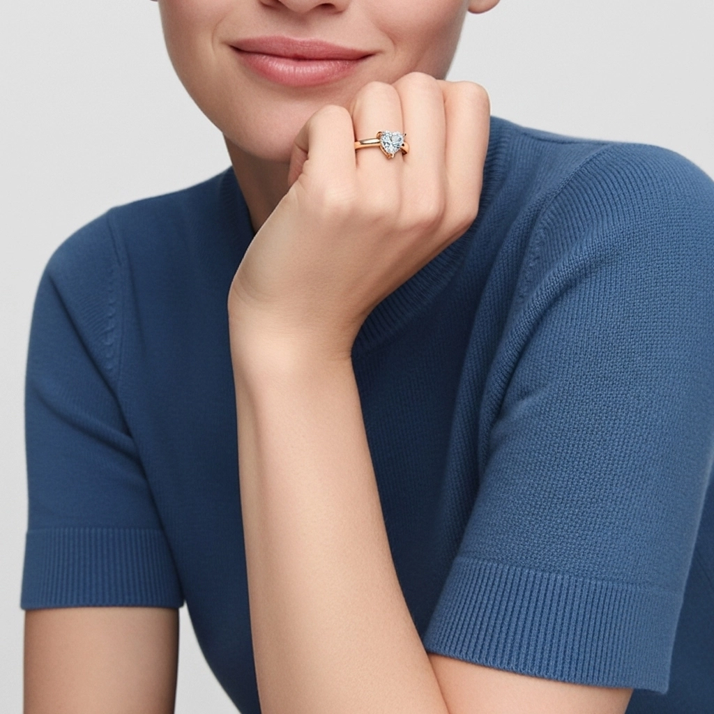 1.50ct Moissanite Bague de fiançailles Argent sterling 925