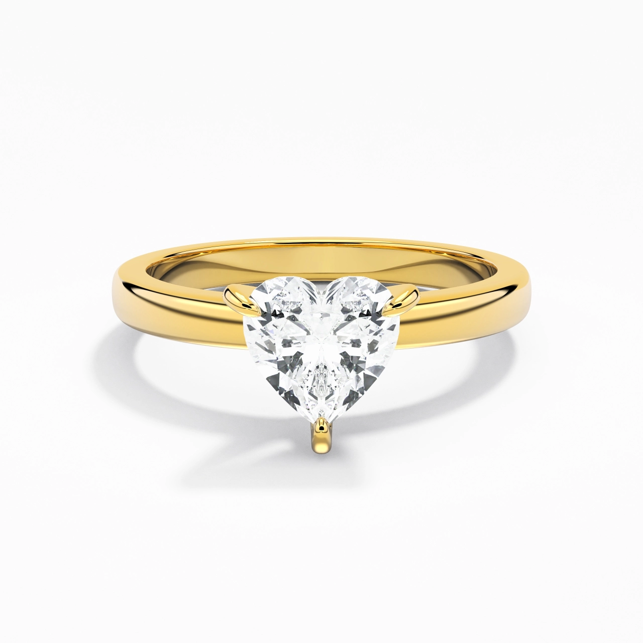 1.00ct Moissanite Engagement Ring 14K Gold