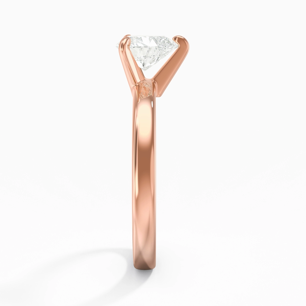 1.00ct Moissanite Engagement Ring 18K Rose Gold