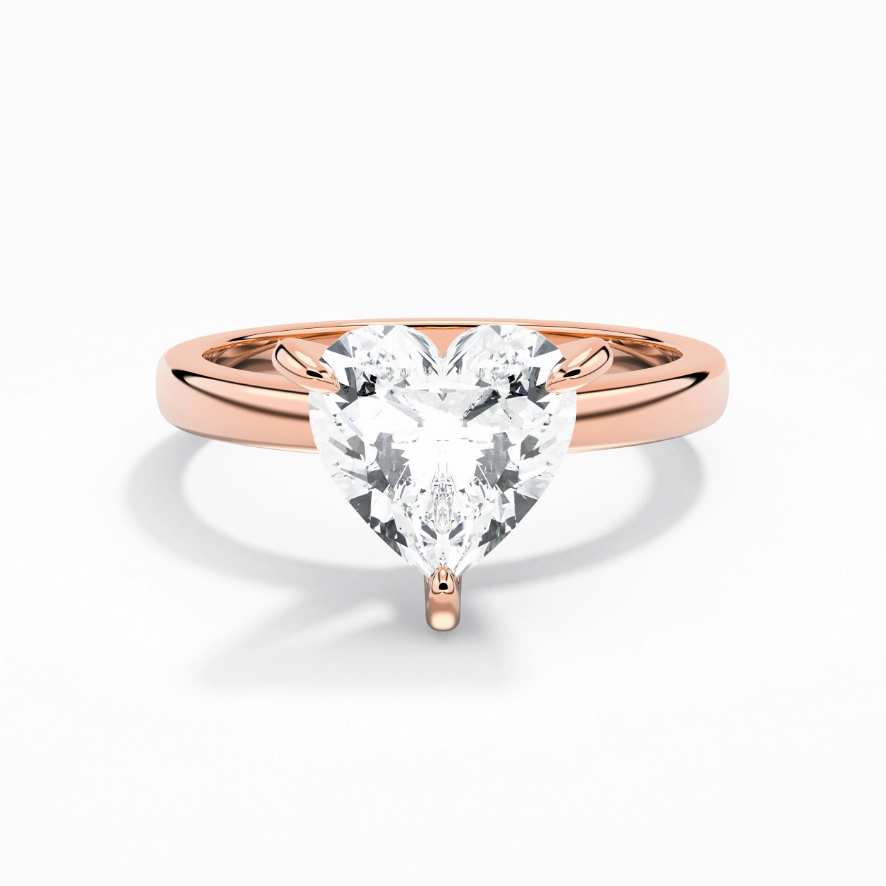 2.00ct Moissanite Engagement Ring 18K Rose Gold