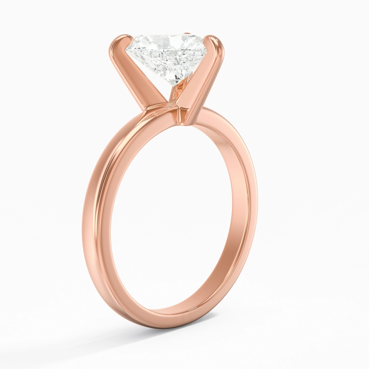 2.00ct Moissanite Engagement Ring 18K Rose Gold