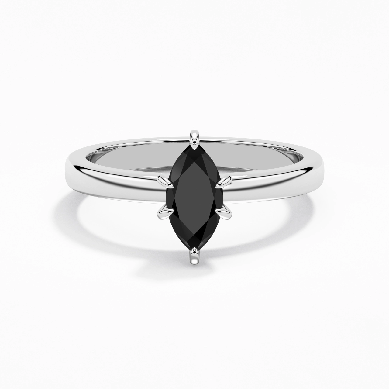 0.80ct Moissanite Zircon cubique Bague de fiançailles Argent sterling 925