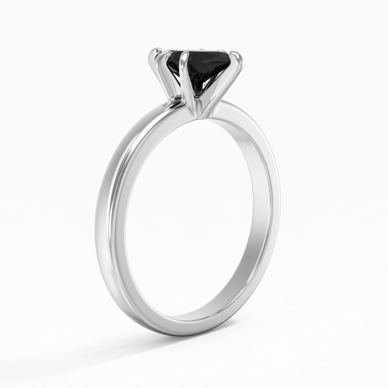 0.80ct Moissanite Zircon cubique Bague de fiançailles Argent sterling 925