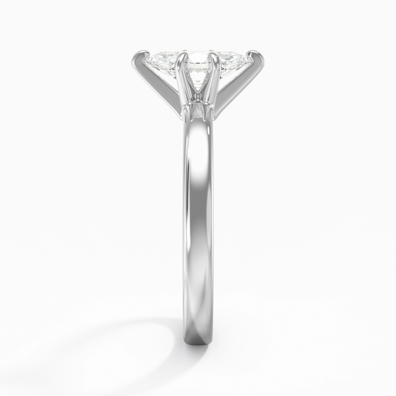 0.80ct Moissanite Moissanite Bague de fiançailles Platine