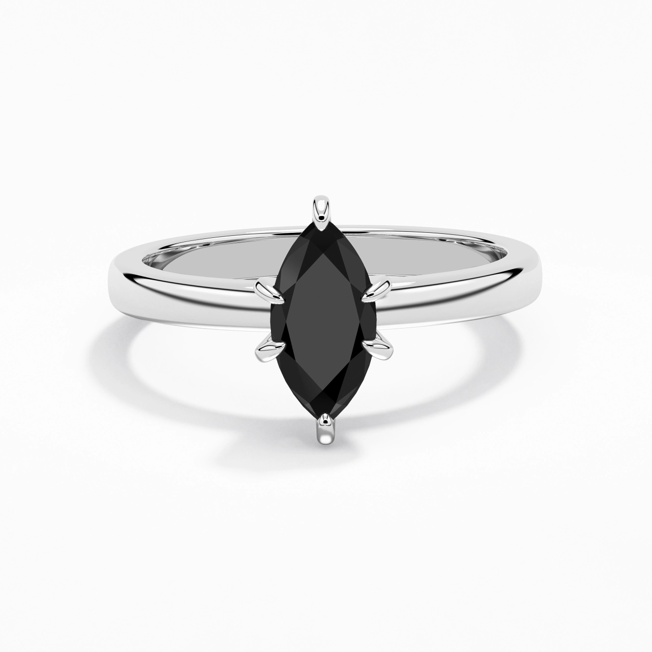 1.00ct Moissanite Zircon cubique Bague de fiançailles Argent sterling 925