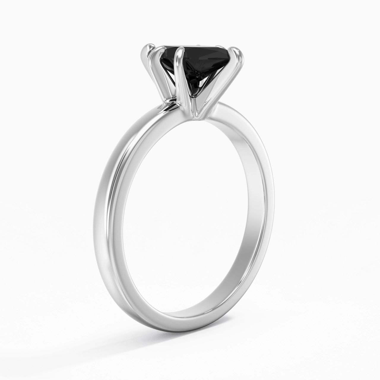 1.00ct Moissanite Zircon cubique Bague de fiançailles Argent sterling 925