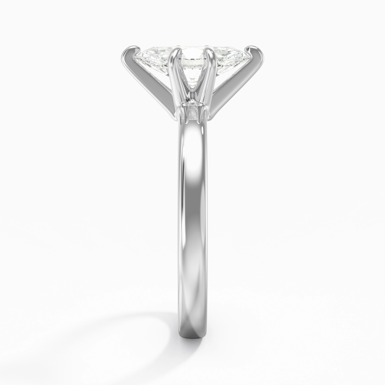 1.00ct Moissanite Moissanite Bague de fiançailles Or blanc 18 carats