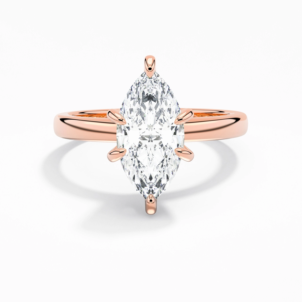 2.00ct Moissanite Moissanite Engagement Ring 14K Rose Gold