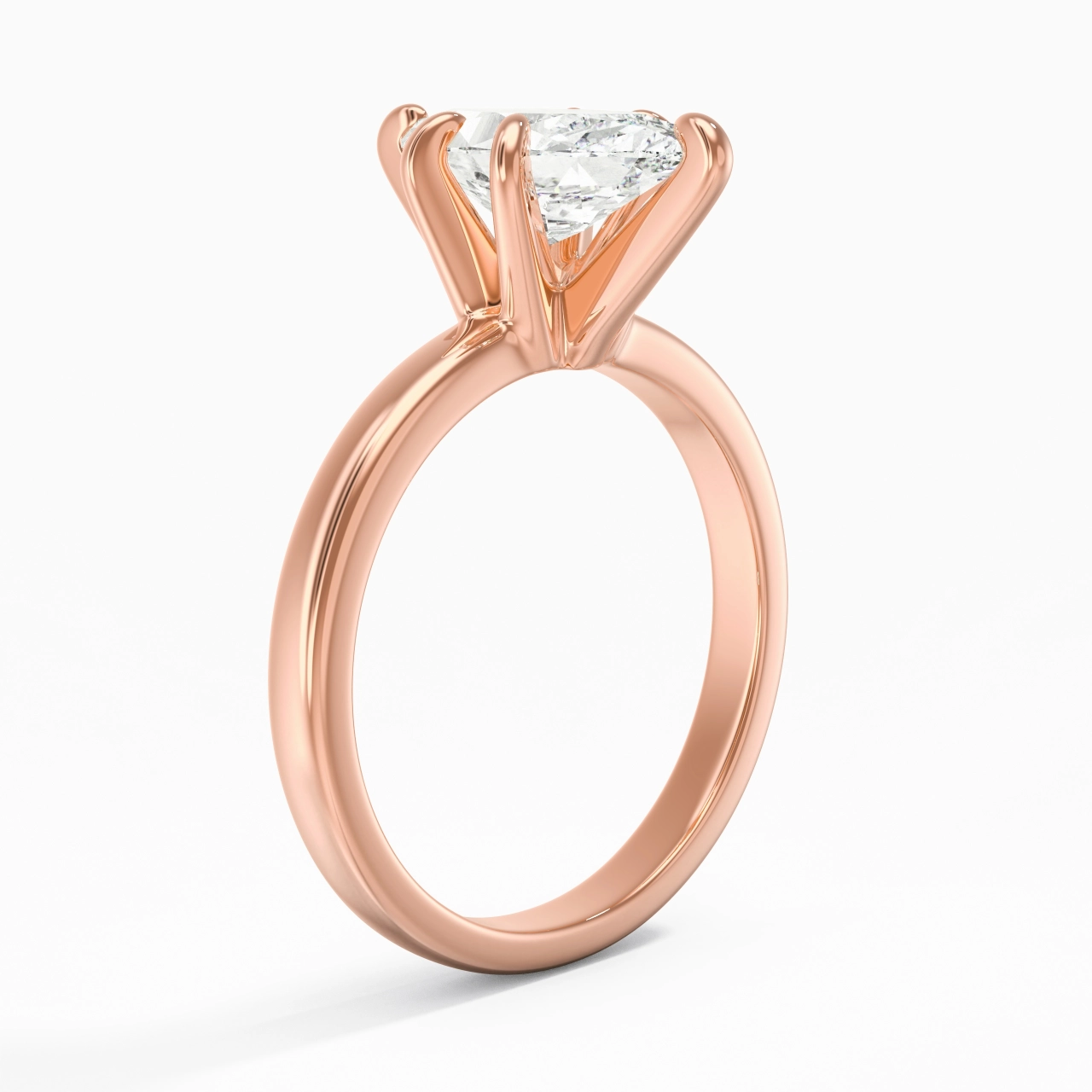 2.00ct Moissanite Moissanite Engagement Ring 14K Rose Gold