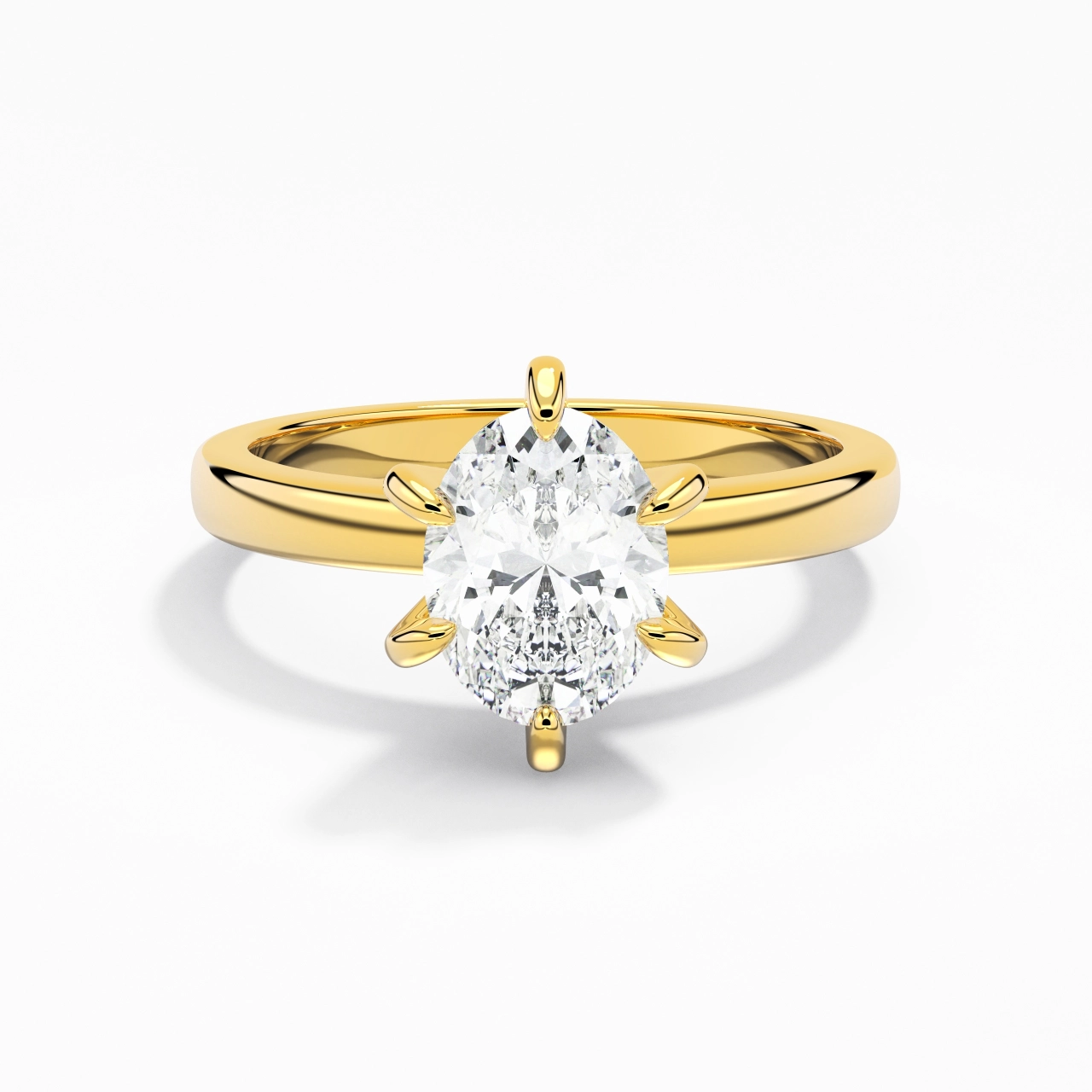 1.50ct Moissanite Engagement Ring 18K Gold