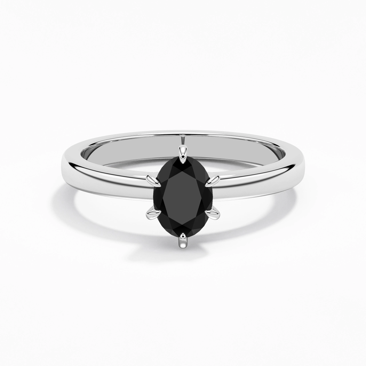 1.00ct Moissanite Zircon cubique Bague de fiançailles Argent sterling 925