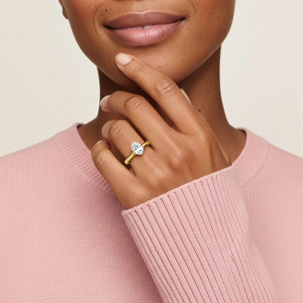 2.00ct Moissanite Engagement Ring 925 Sterling Silver