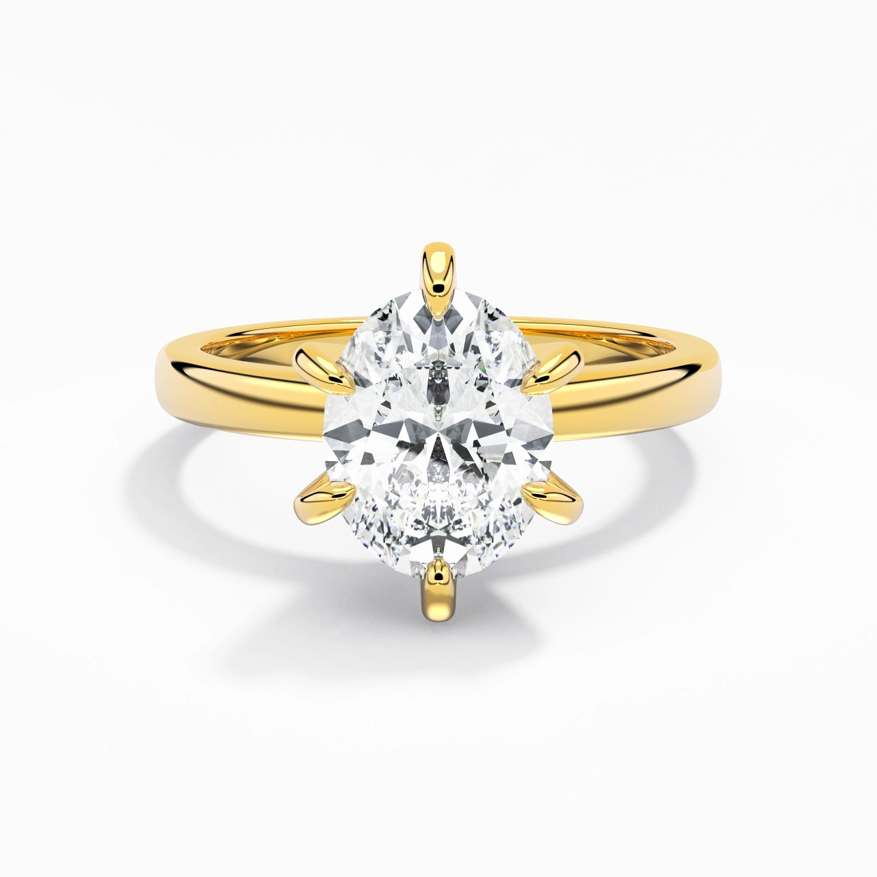 2.00ct Moissanite Engagement Ring 14K Gold