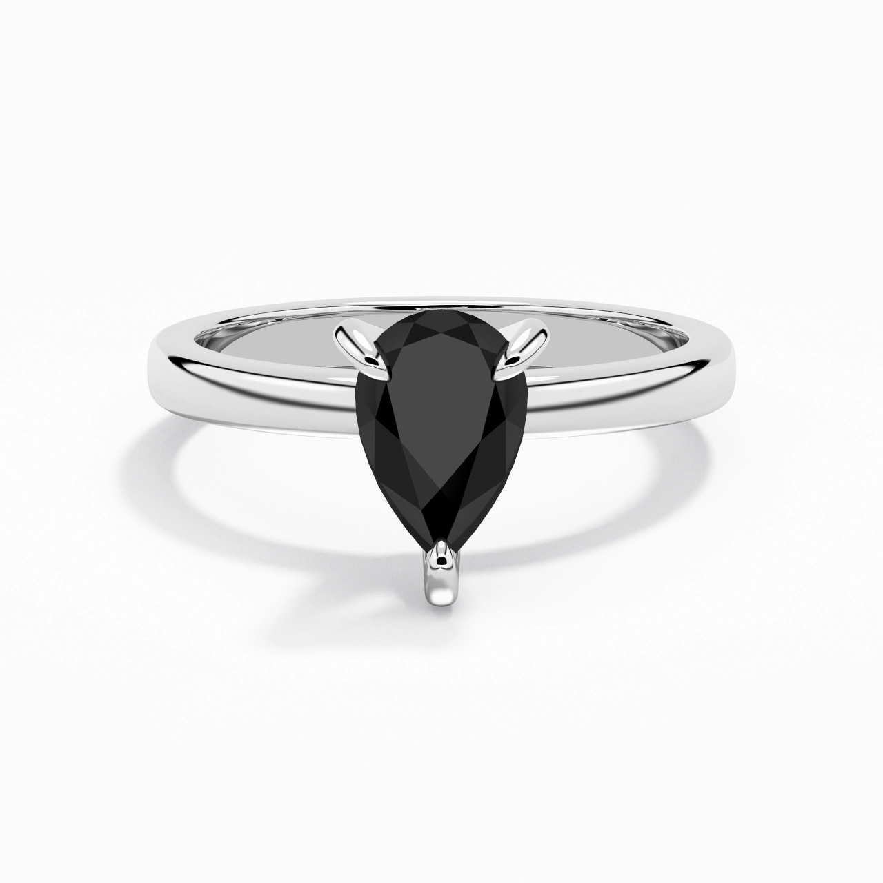 1.50ct Moissanite Zircon cubique Bague de fiançailles Argent sterling 925