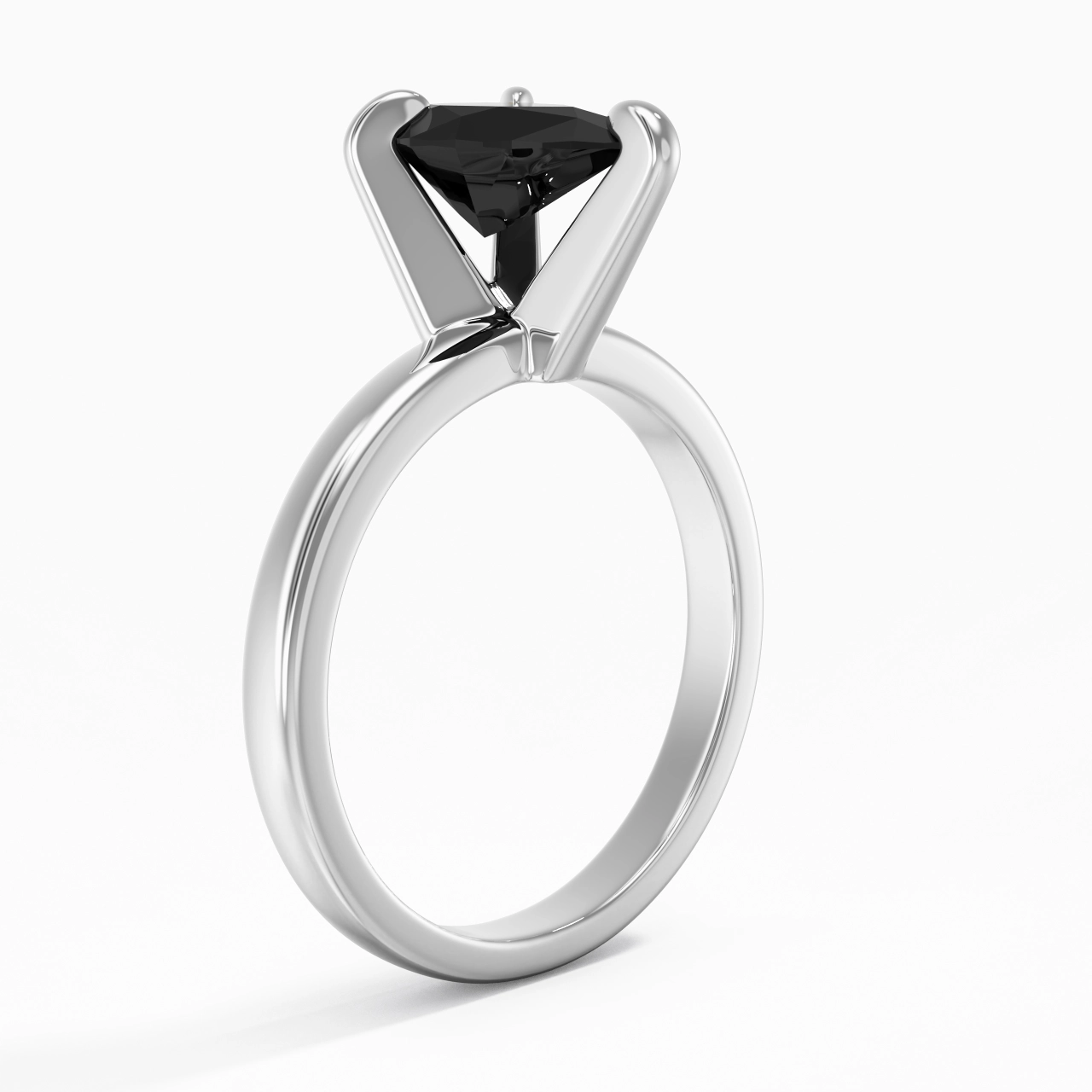 1.50ct Moissanite Zircon cubique Bague de fiançailles Argent sterling 925