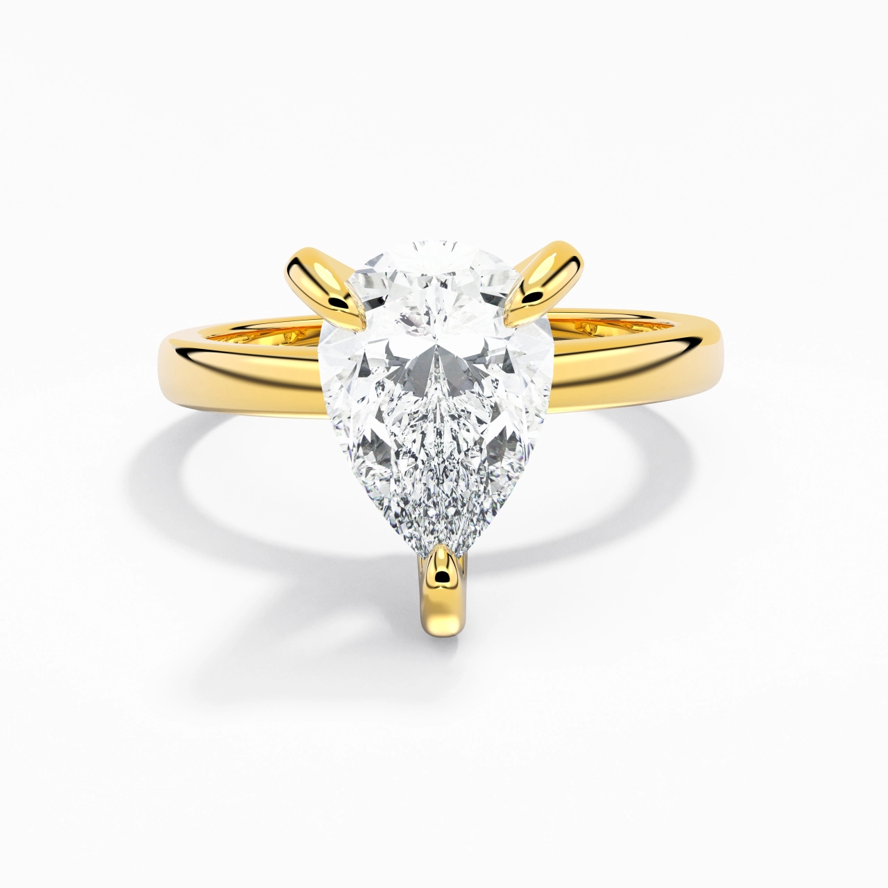 2.00ct Moissanite Engagement Ring 18K Gold