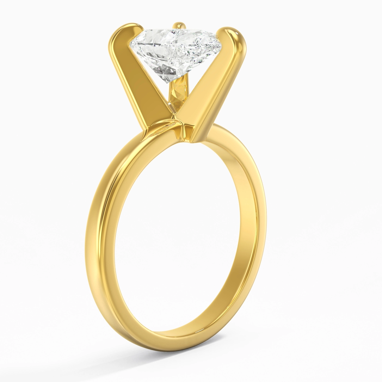 2.00ct Moissanite Engagement Ring 18K Gold