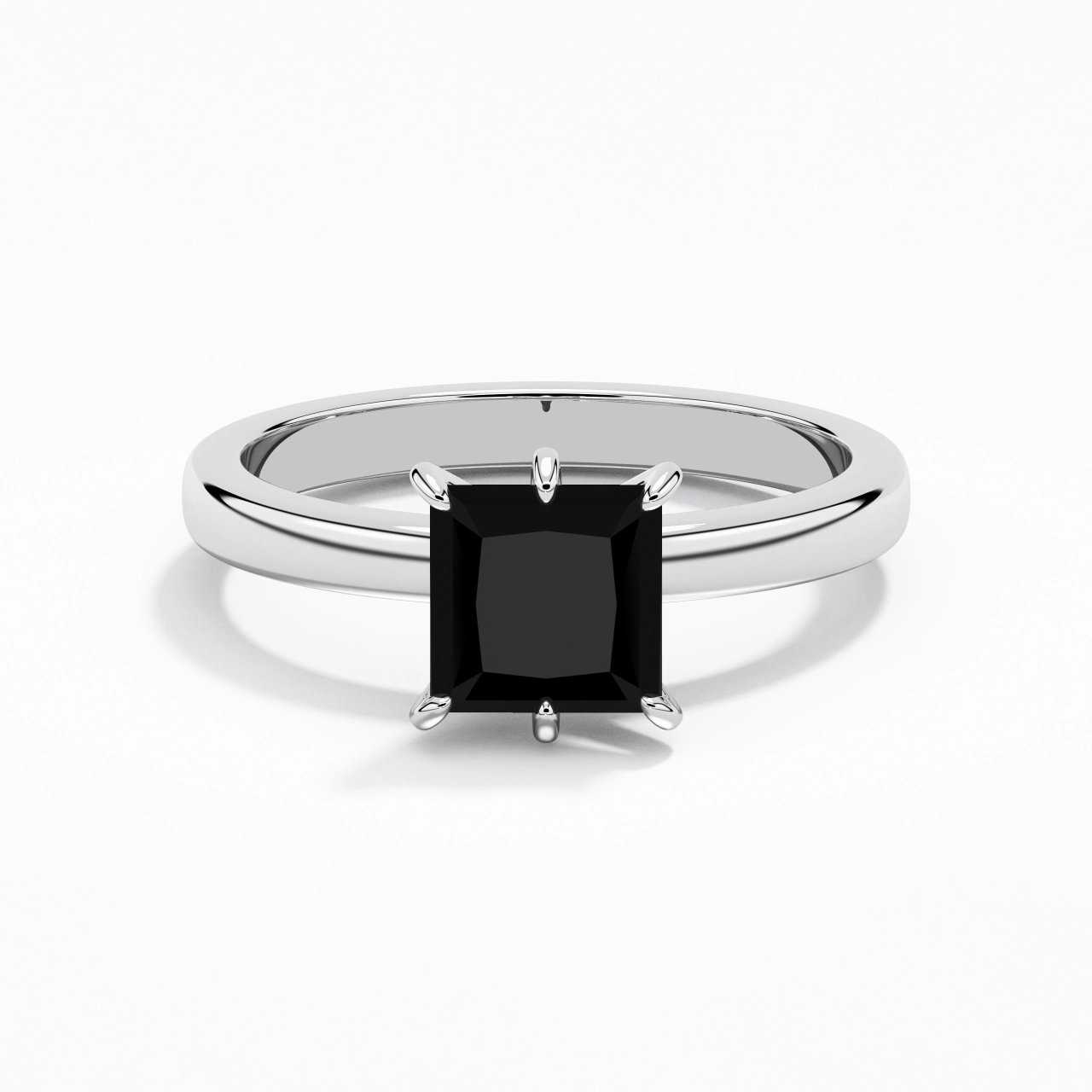 1.50ct Moissanite Zircon cubique Bague de fiançailles Argent sterling 925