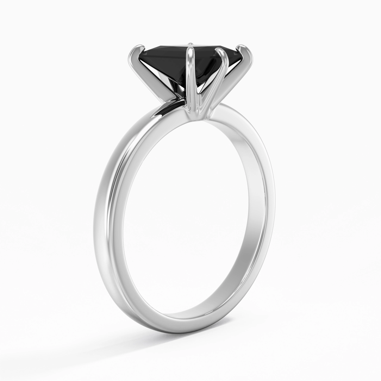 1.50ct Moissanite Zircon cubique Bague de fiançailles Argent sterling 925