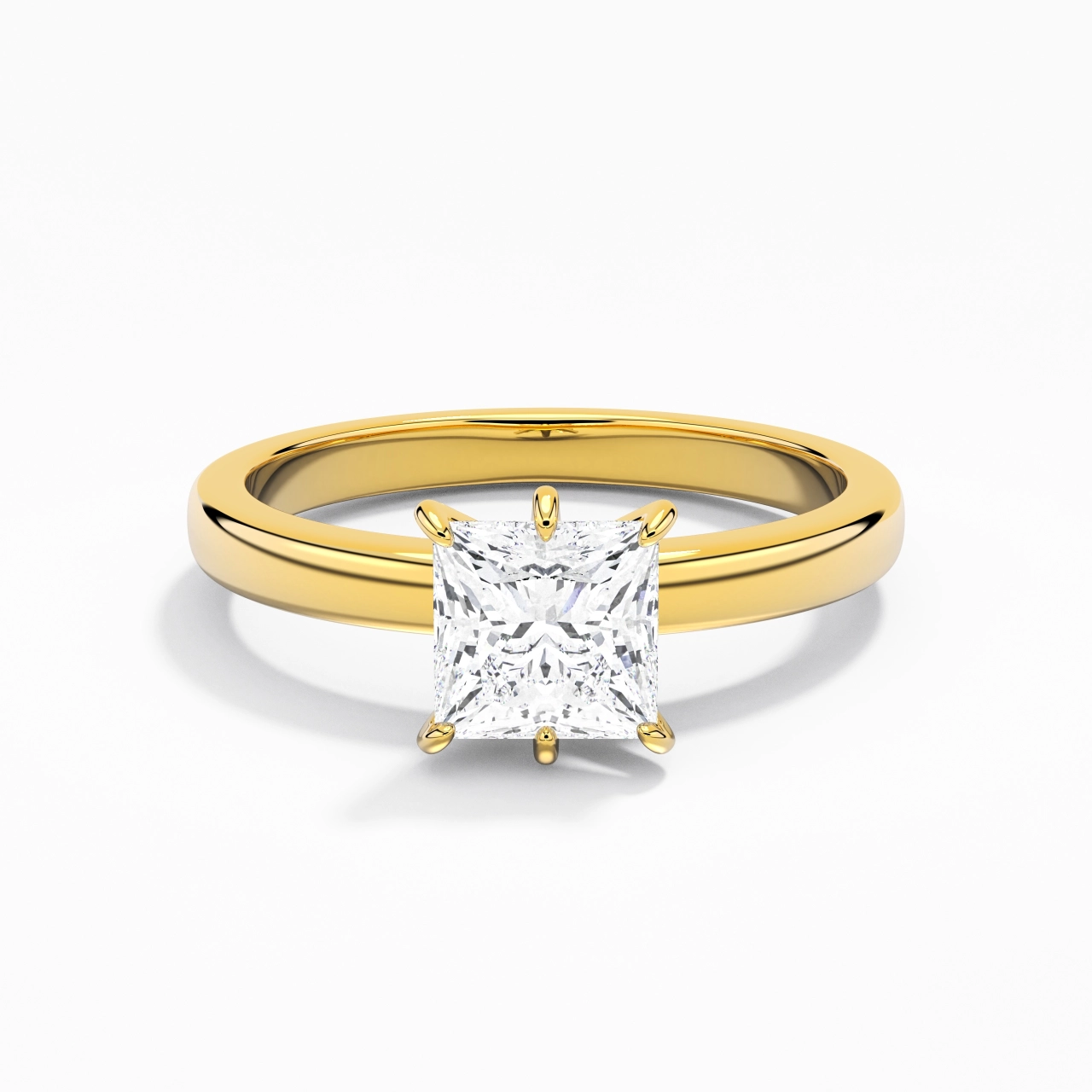 1.00ct Moissanite Moissanite Bague de fiançailles Or 18 carats