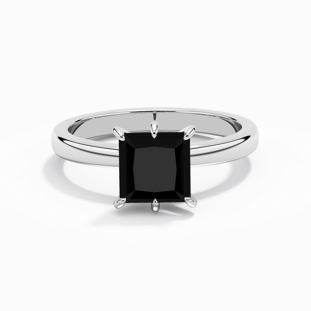 2.00ct Moissanite Zircon cubique Bague de fiançailles Argent sterling 925