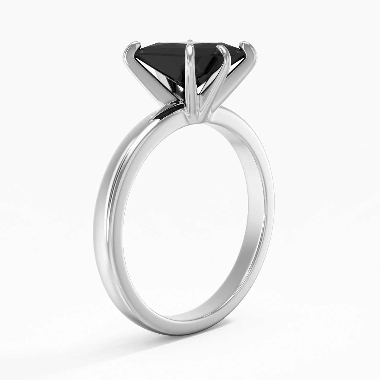 2.00ct Moissanite Zircon cubique Bague de fiançailles Argent sterling 925