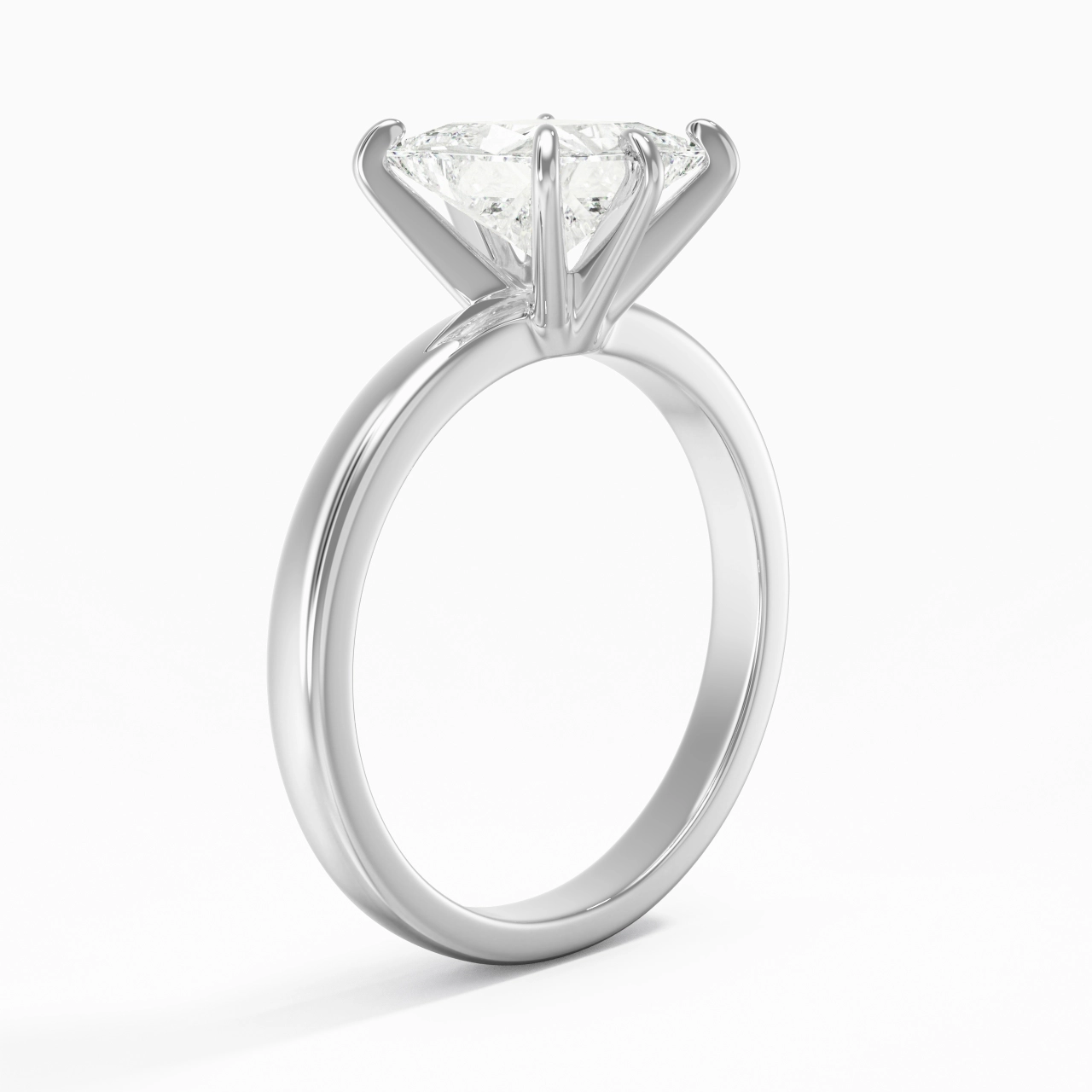 2.00ct Moissanite Moissanite Bague de fiançailles Or blanc 14 carats