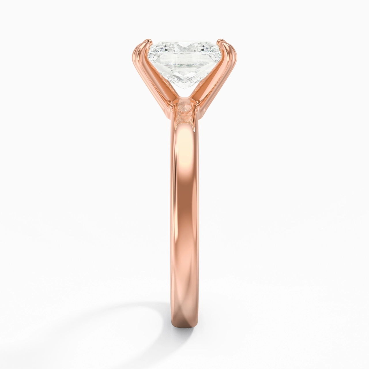 2.00ct Moissanite Moissanite Bague de fiançailles Or rose 14 carats