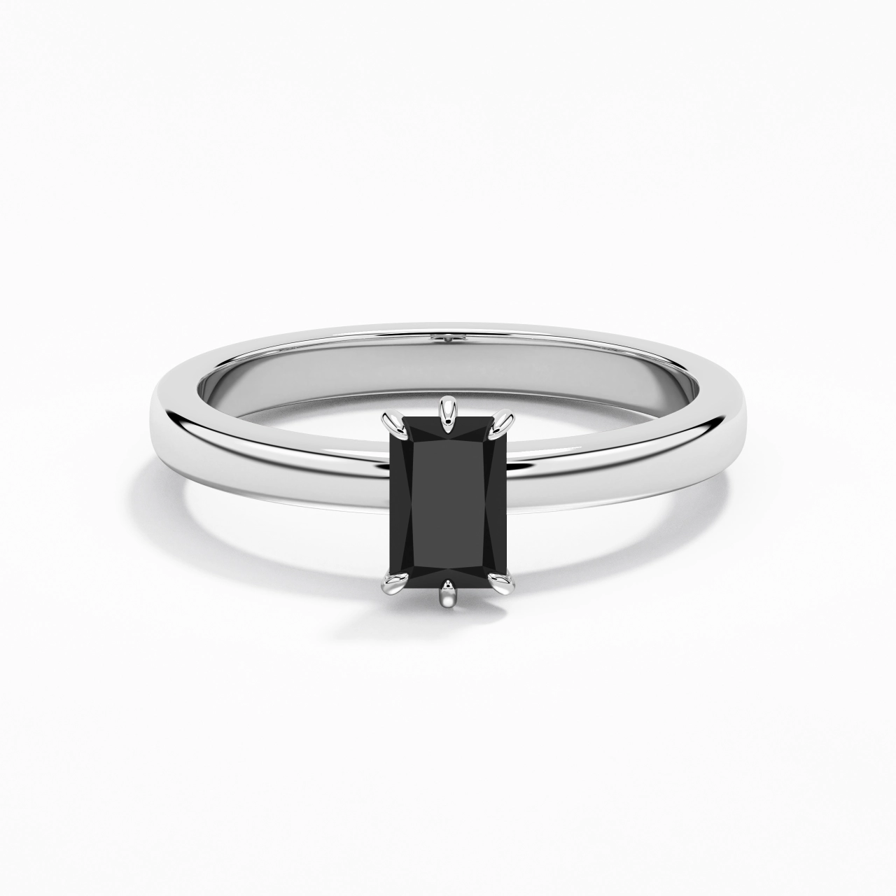 0.80ct Moissanite Zircon cubique Bague de fiançailles Argent sterling 925